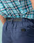 Bermuda &eacute;lastiqu&eacute; au 3/4 + ceinture assortie (bleu marine)