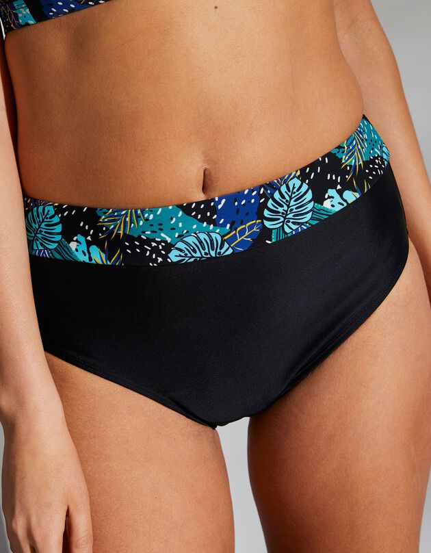 Culotte imprimée maxi ligne post-opératoire PALOMBIA  (noir / bleu)