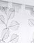 Vitrage droit broderie petites feuilles - la paire (gris)