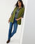 Gilet sans manches, maille fantaisie (vert mousse)