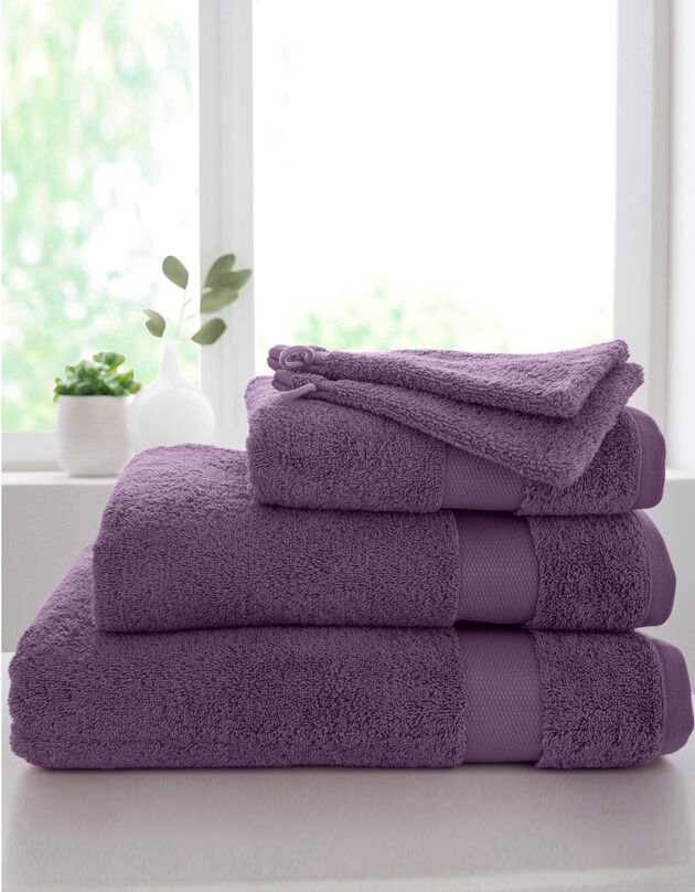 Éponge unie coton modal 500 g/m² (aubergine)