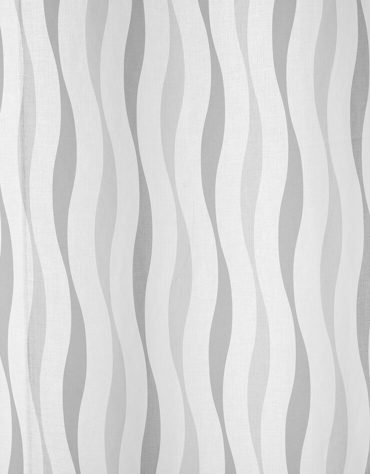 Vitrage imprimé serpentins (gris)