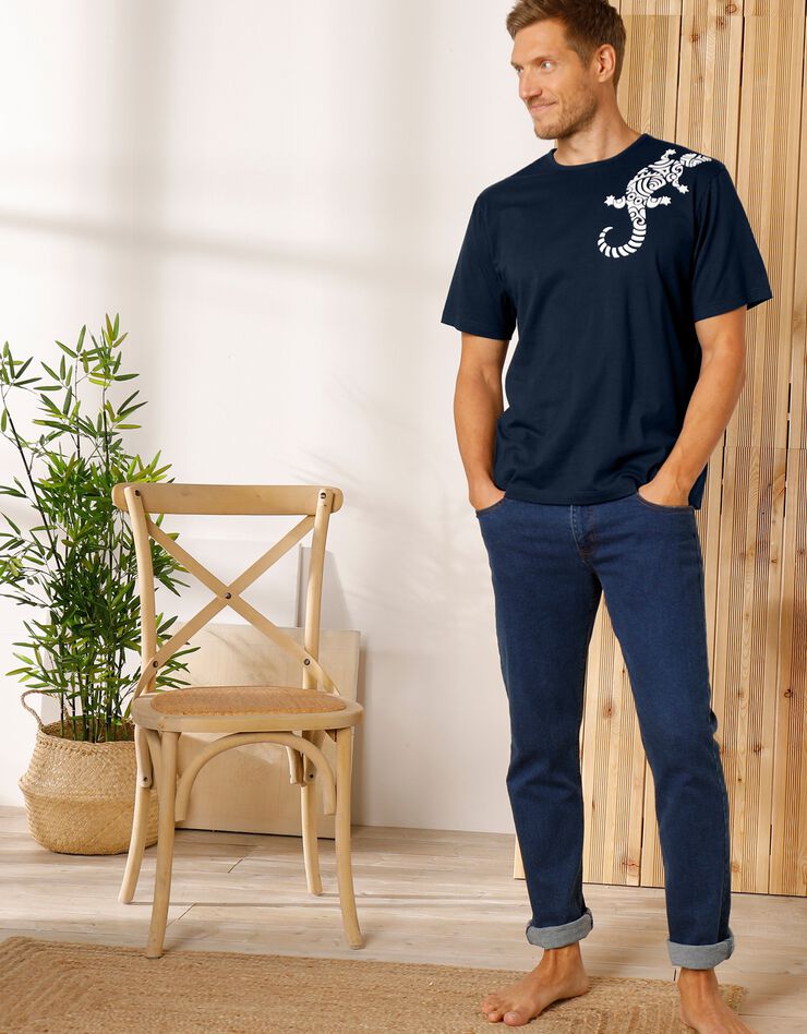 Tee-shirt imprimé tribal (marine) Tee-shirt imprimé tribal (marine)
