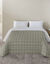 Couette microfibre imprimé carreaux 200 g/m² (beige / taupe)