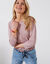 T-shirt volume loose manches 3/4 (rose parmé)