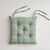 Galette de chaise carr&eacute;e &agrave; carreaux - lot de 2 (vert)