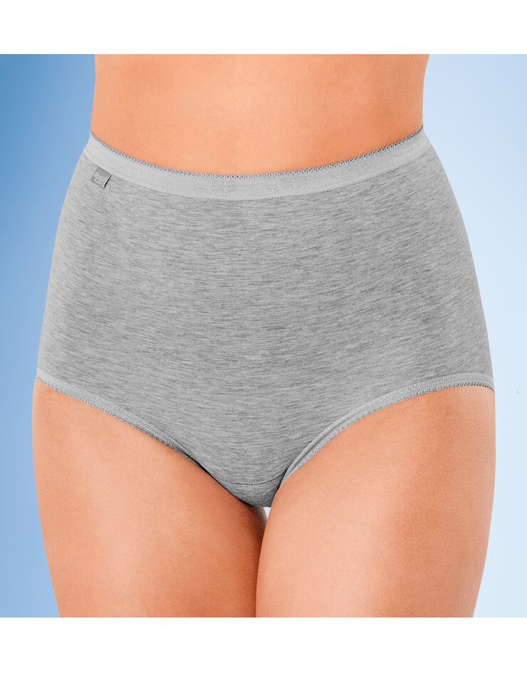 Culotte maxi Basic+, lot de 3 achetées +1 GRATUITE (1) (gris chiné)