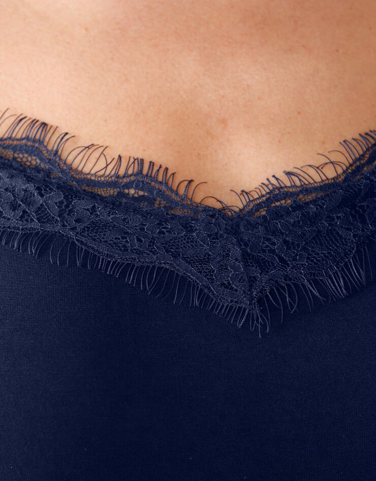 Débardeur dentelle fines bretelles (bleu nuit) Débardeur dentelle fines bretelles (bleu nuit)