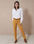 Pantalon chino stretch (curry)