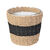 Bougie parfumée et panier tressé (naturel/noir)