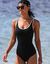 Maillot de bain 1 pièce uni gainant Ilaya (noir)