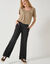 Pantalon large effet matière (noir)