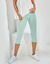 Legging corsaire uni maille stretch (vert clair)