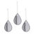 Lot de 3 miroirs gouttes à suspendre (noir)