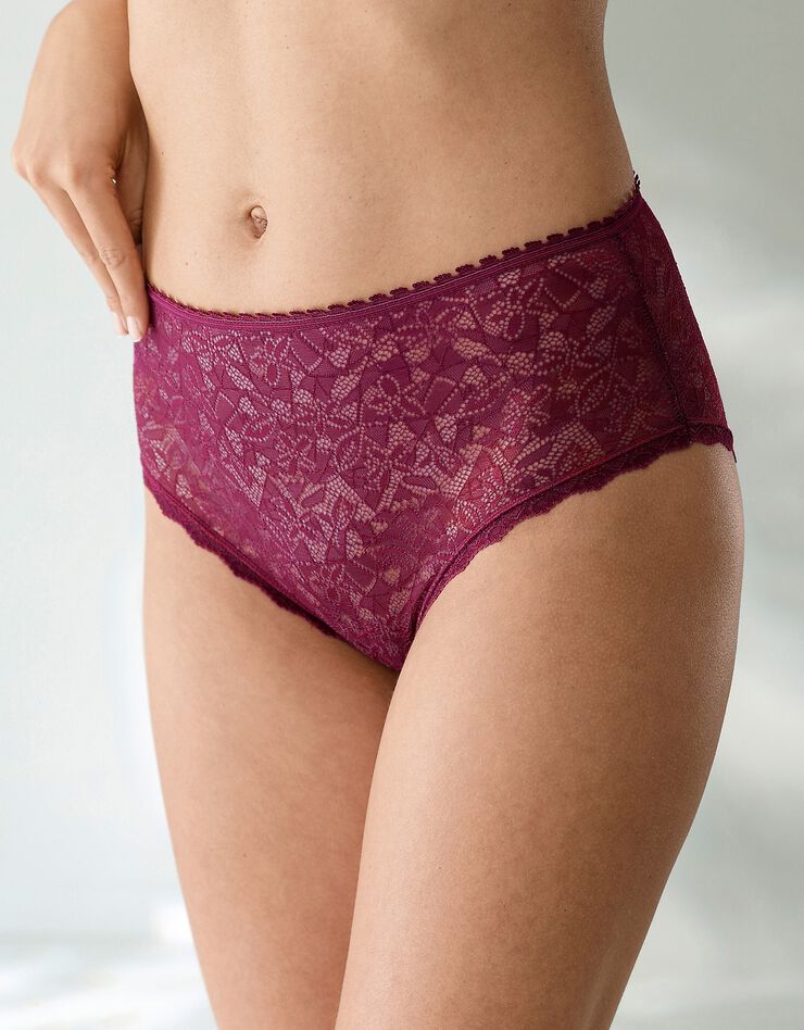 Culotte dentelle forme maxi - lot de 2 (prune) Culotte dentelle forme maxi - lot de 2 (prune)