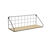 Etag&egrave;re filaire m&eacute;tal et bois &ndash; 1 tablette (noir)