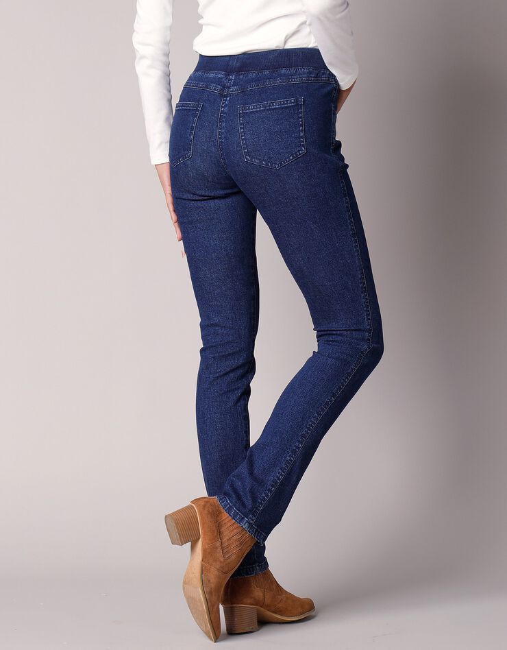 Jean "droit" ultra confort taille élastiquée (dark blue)