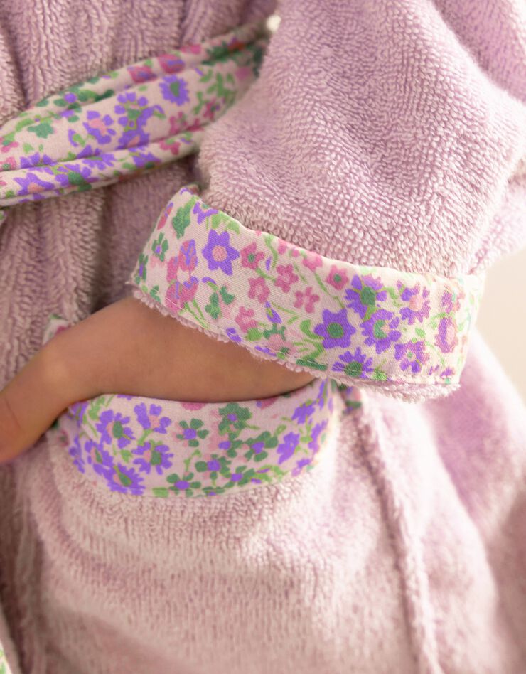 Peignoir de bain enfant à capuche éponge coton - 380 g/m² (parme) Peignoir de bain enfant à capuche éponge coton - 380 g/m² (parme)