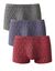 Boxer imprimé - lot de 3 (anthracite + bordeaux + violet)