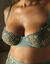 Soutien-gorge corbeille broderie florale et microfibre Georgia - avec armatures (vert)