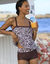 Boxer de bain modulable imprimé zèbre (chocolat)