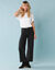 Jean taille haute Spécial Petites entrej. 60 cm, coupe large 7/8ème (noir)