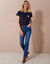 T-shirt uni brodé coeur manches courtes (marine) T-shirt uni brodé coeur manches courtes (marine)