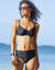 Haut de maillot de bain avec armatures Solaro - forme corbeille (noir)