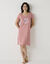 Chemise de nuit courte manches courtes  (rose)