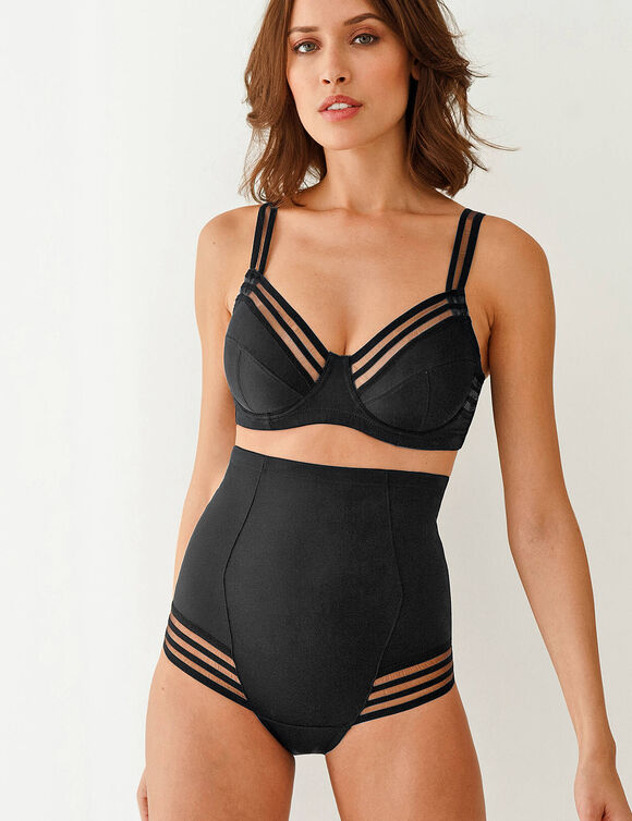 Culotte taille haute sculptante - maintien intense (noir)