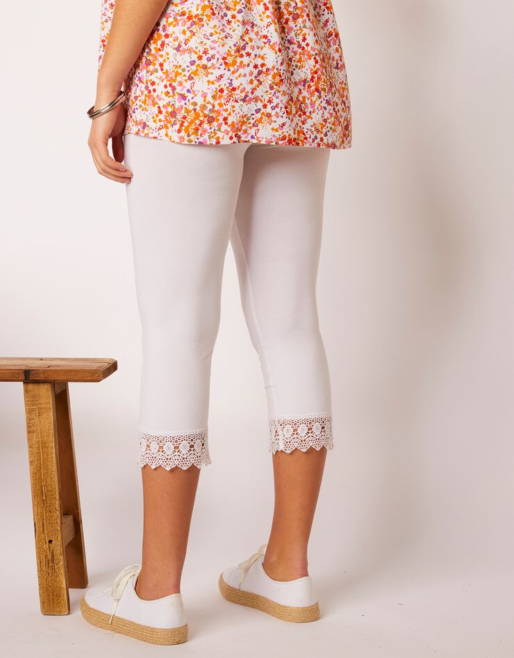 Legging 3/4 bas macramé (blanc) Legging 3/4 bas macramé (blanc)