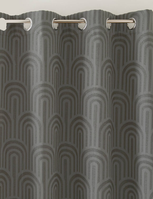 Rideau isolant jacquard motif arches (anthracite)
