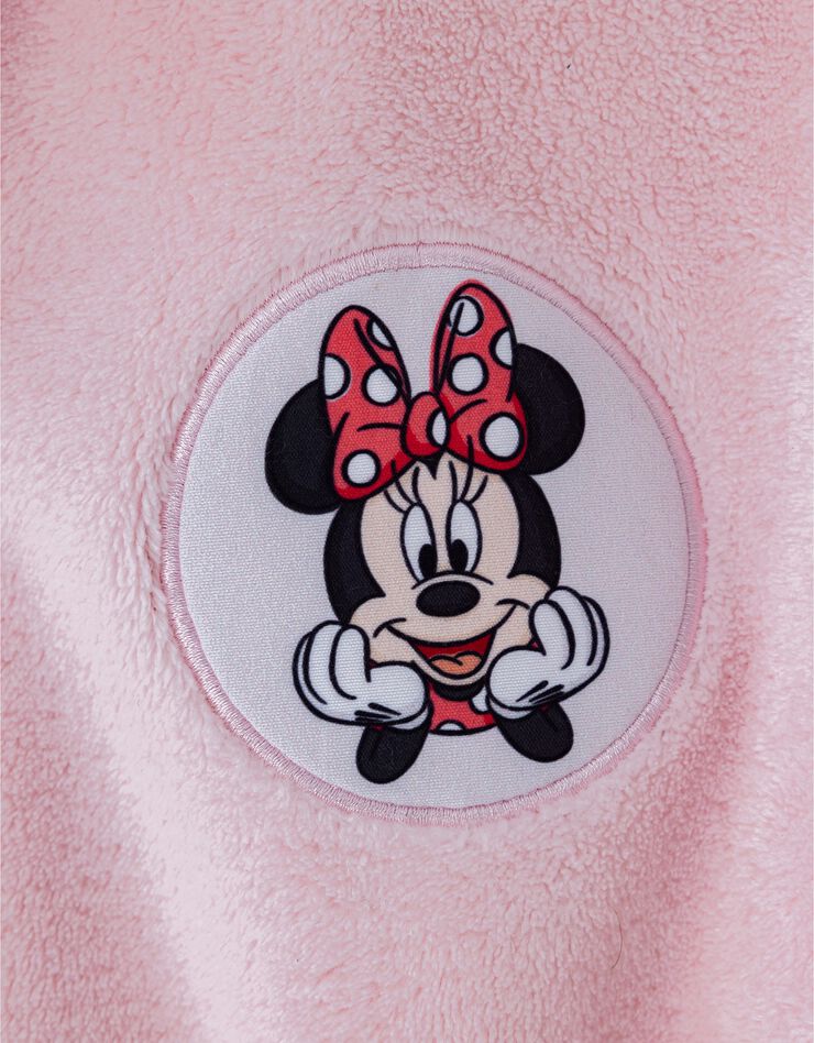 Robe de chambre capuche enfant Minnie® personnalisable - polaire (rose)
