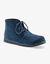 Bottines à lacet en croûte de cuir (marine)