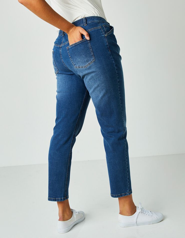 Pantalon mom, denim stretch (stone) Pantalon mom, denim stretch (stone)