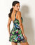 Robe de bain post-op&eacute;ratoire imprim&eacute; Banna (marine / multicolore)