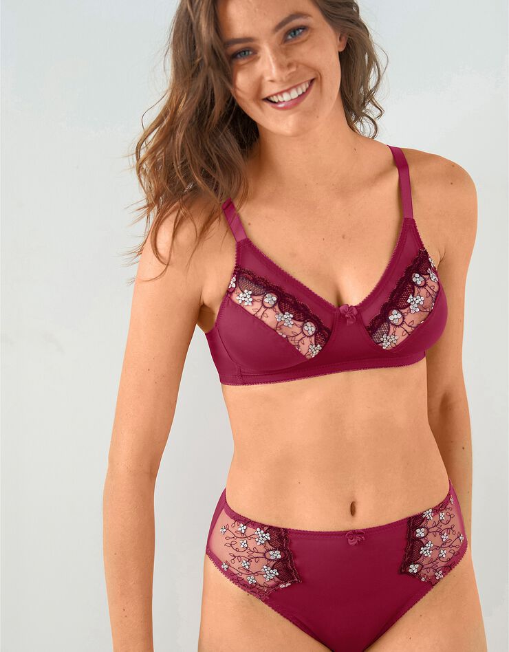 Soutien-gorge grand maintien microfibre Caminata - sans armatures (cerise)