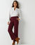Pantalon fluide effet pont (lie de vin)