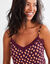 Pyjama short imprimé animalier et dentelle (aubergine)
