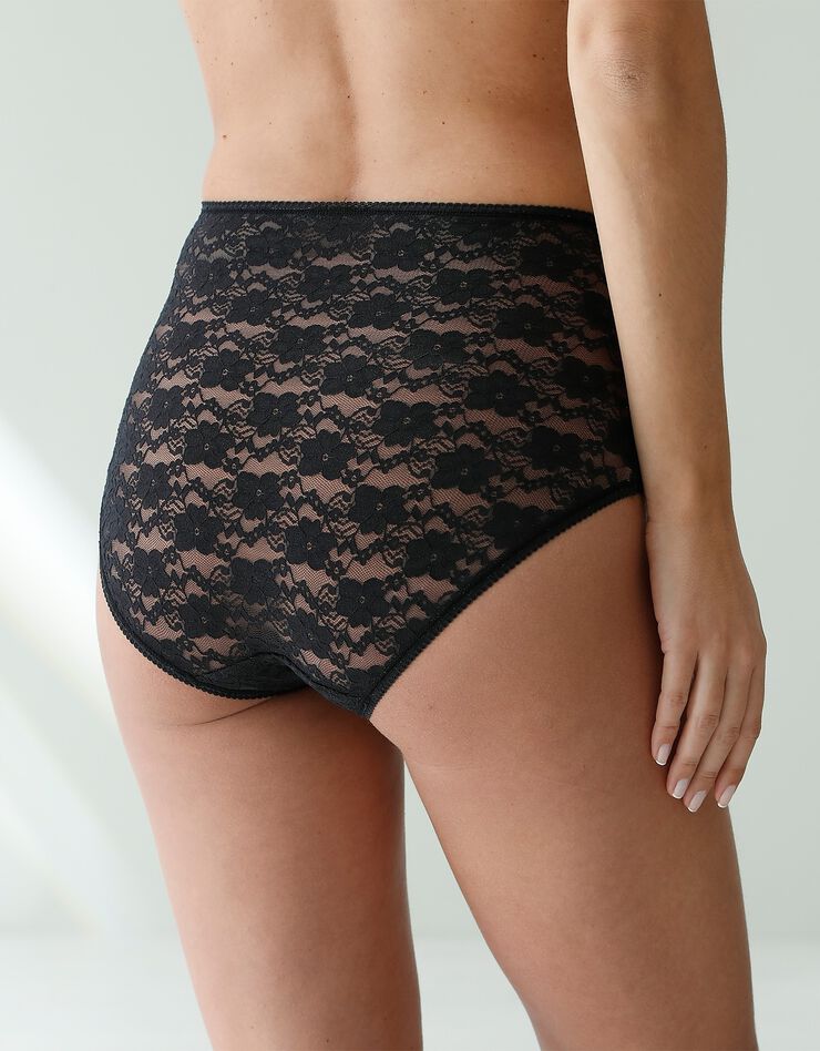 Culotte supermaxi dentelle stretch - lot de 2 (noir + ivoire) Culotte supermaxi dentelle stretch - lot de 2 (noir + ivoire)