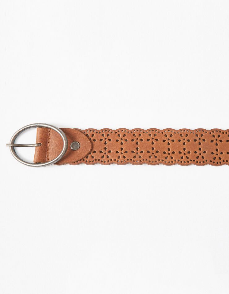 Ceinture cuir perforée (caramel) Ceinture cuir perforée (caramel)