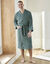 Peignoir mixte adulte col kimono éponge bouclette  (eucalyptus)