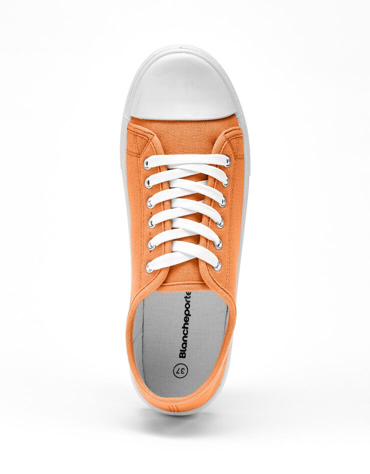 Tennis toile lacées souples bout caoutchouc (orange) Tennis toile lacées souples bout caoutchouc (orange)