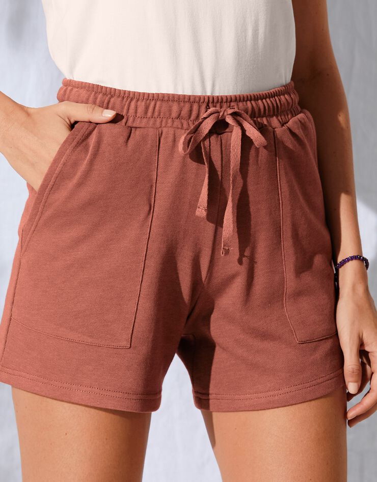 Short molleton fluide uni (terracotta) Short molleton fluide uni (terracotta)