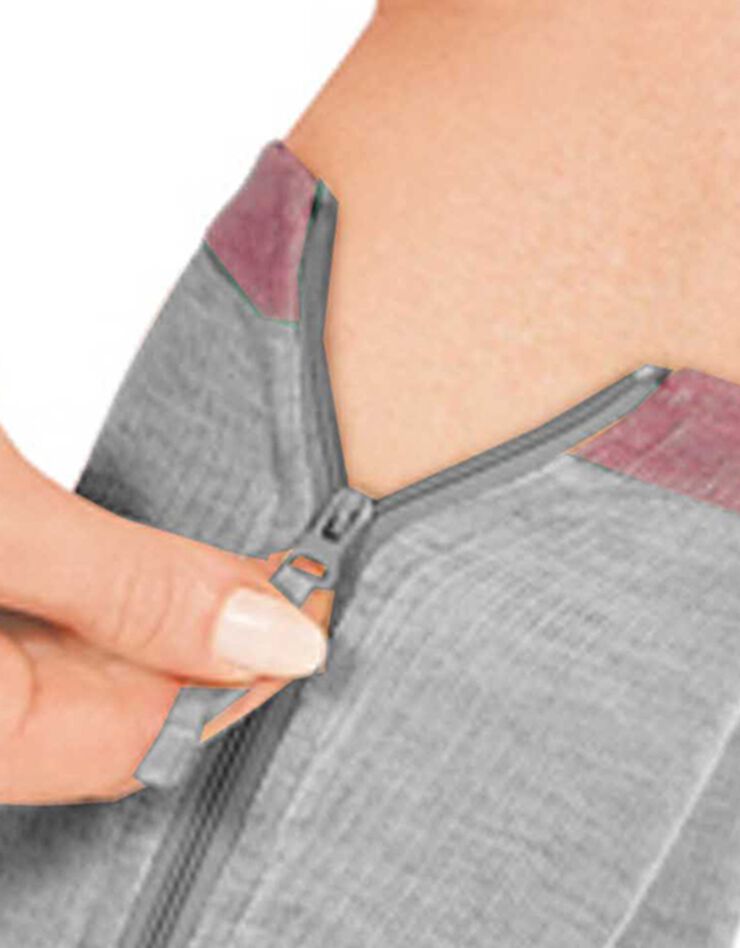 Chaussettes de contention zippées cuivre - la paire (gris) Chaussettes de contention zippées cuivre - la paire (gris)