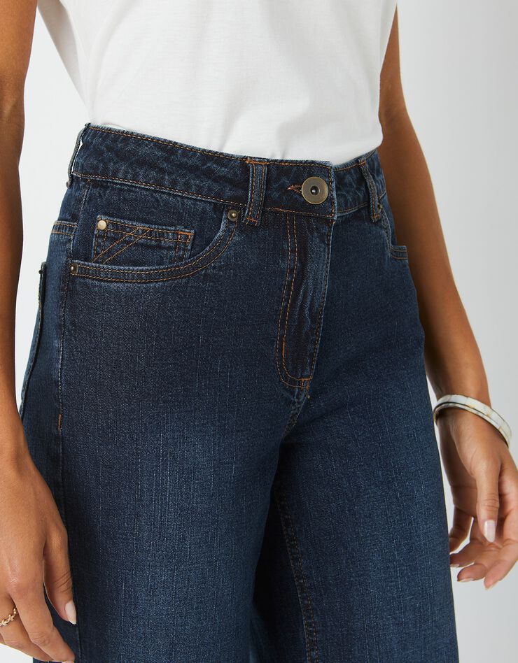 Jean large raccourci coupe stretch, spécial petites (dark blue) Jean large raccourci coupe stretch, spécial petites (dark blue)