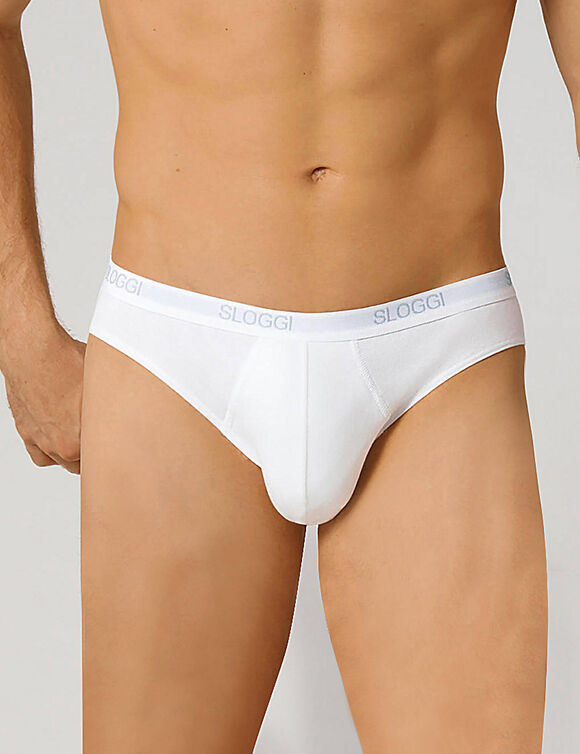 Slip ferm&eacute; forme mini  - lot de 3 (blanc)