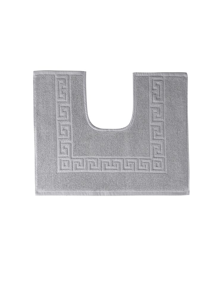 Tapis de bain éponge liteau motif frise grecque (gris moyen)