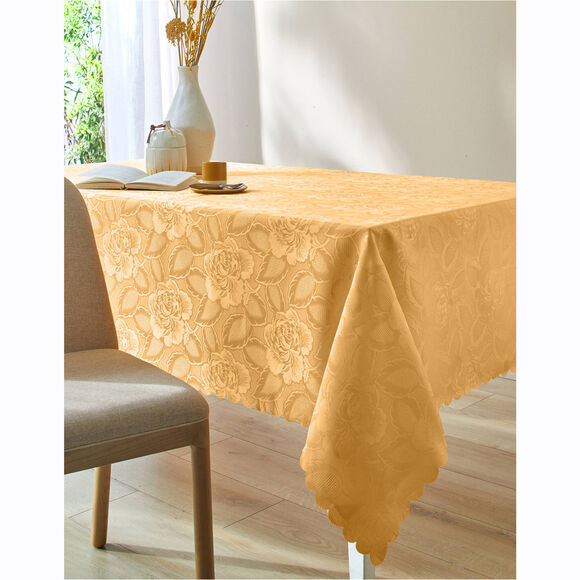 Nappe jacquard damass&eacute; (tournesol)