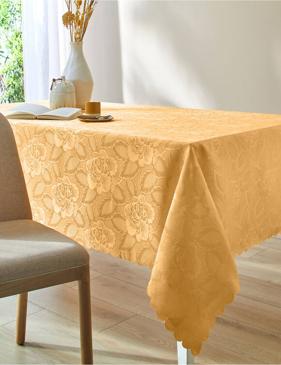 Nappe jacquard damass&eacute; (tournesol)